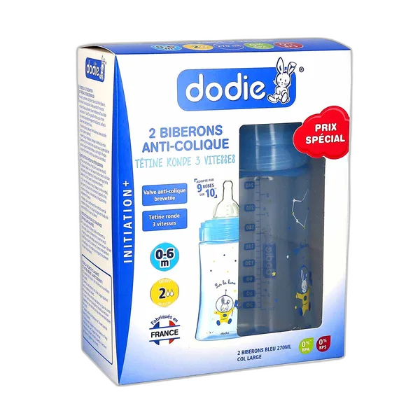 Dodie Bib Anti-colique + 270ml Bleu