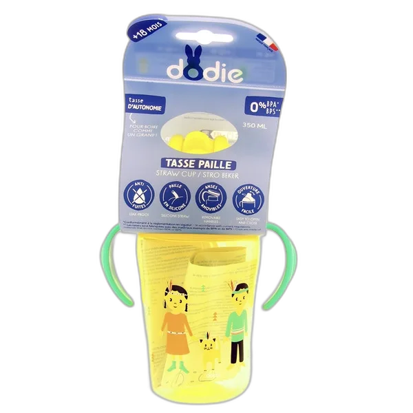 Dodie Tasse Paille +18 Mois 350ml Jaune