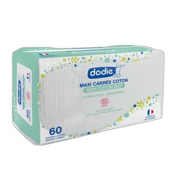 Dodie Maxi Carres Coton 3en1 Visages Mains *60u